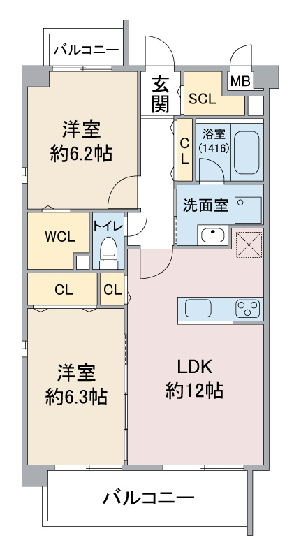 ブルーポアールの間取り