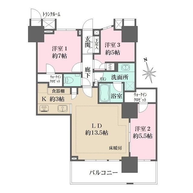津田沼ザ・タワーの間取り