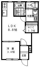 リエッタ西条岡町　（ペット）の間取り