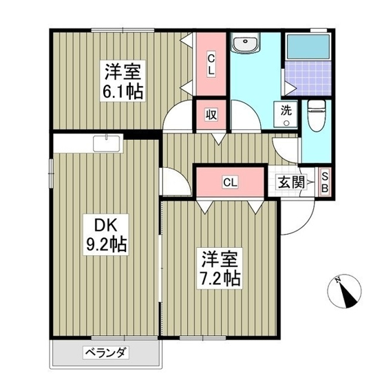 【間取り】 | メゾンH&M 2番館