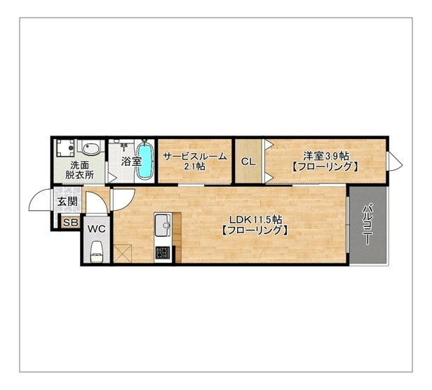 【間取り】 | CUBE SUCRE内橋　★プライスホームなら仲介手数料が無料です★