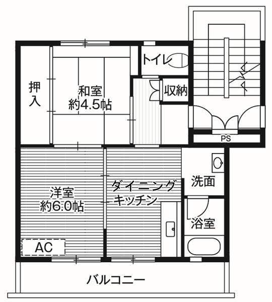 ビレッジハウス紫波2号棟の間取り
