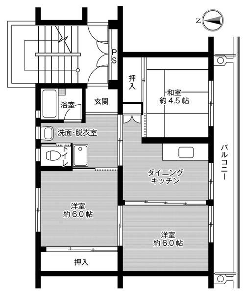 ビレッジハウス西根2号棟の間取り