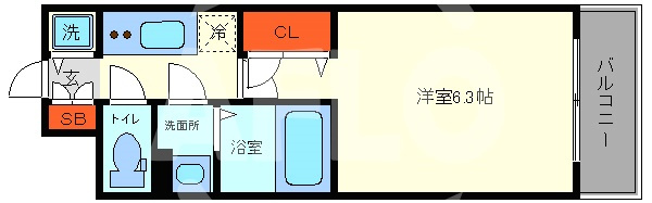 レオンコンフォート堀江公園の間取り|レオンコンフォート堀江公園　開放感のある間取り