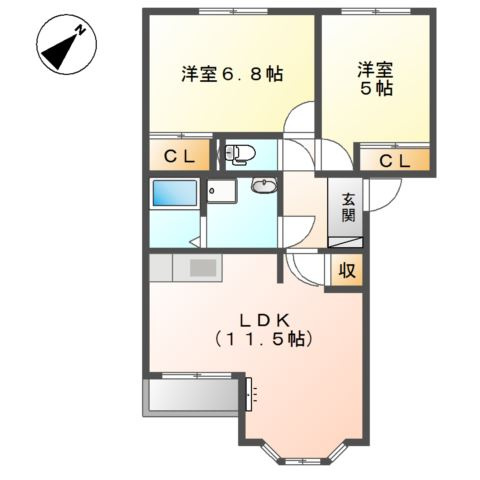 エレガンス新栄の間取り