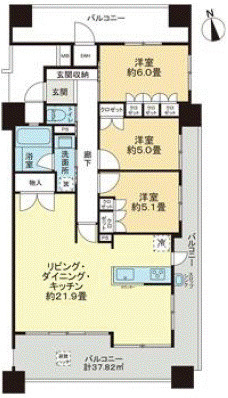 ライオンズ東町公園【キャッシュバック対象】の間取り