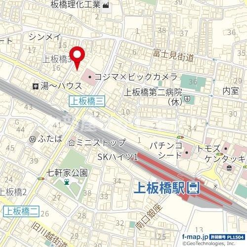 ヴェルステージ上板橋【おとり物件なし】#学生・社会人にオススメ！初期費用分割払いOK！の地図