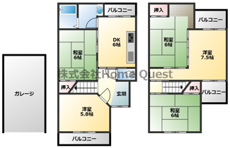 【間取り】 | 恩智北町2丁目戸建