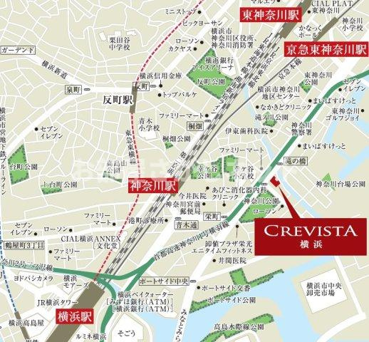 クレヴィスタ横浜【おとり物件なし】#学生・社会人にオススメ！初期費用分割払いOK！の地図