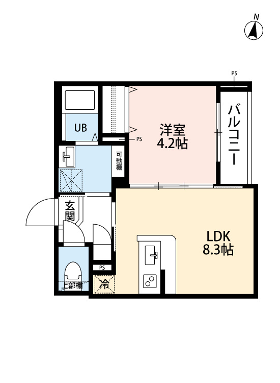 太陽と月の調和　　ＬＵＮＡＲＥ元町の間取り