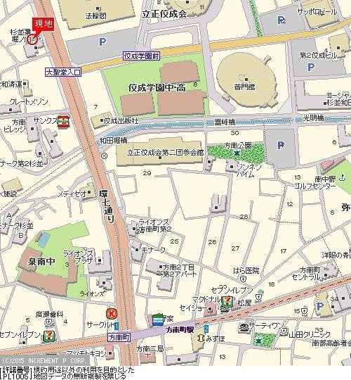 モナーク杉並堀ノ内の地図