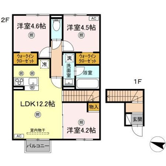 【間取り】 | (仮称)D-ROOM山代町