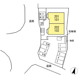【区画図】 | (仮称)D-ROOM山代町