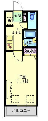 カーサ堤通の間取り|★洋室７．１帖★