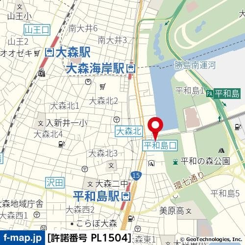 日神パレス平和島の地図