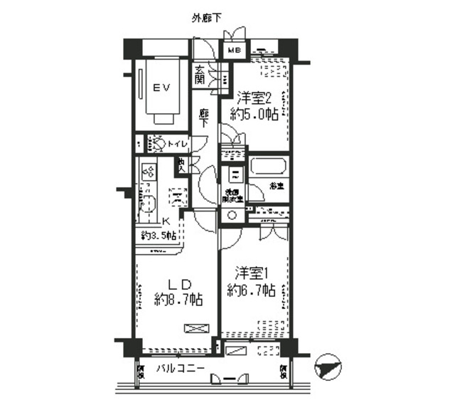 Ｐａｒｋ　Ｒｅｓｉｄｅｎｃｅ戸越公園の間取り