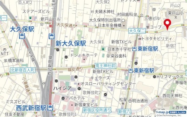 ドルチェ新宿の地図