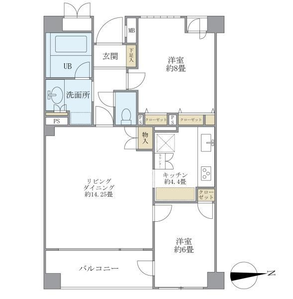 アパートメンツ東山の間取り