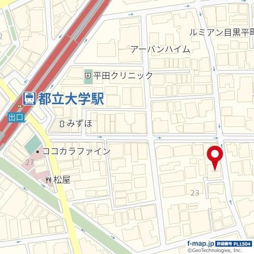 ラミアール都立大の地図