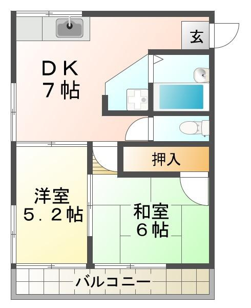 ハイツセイゲツの間取り