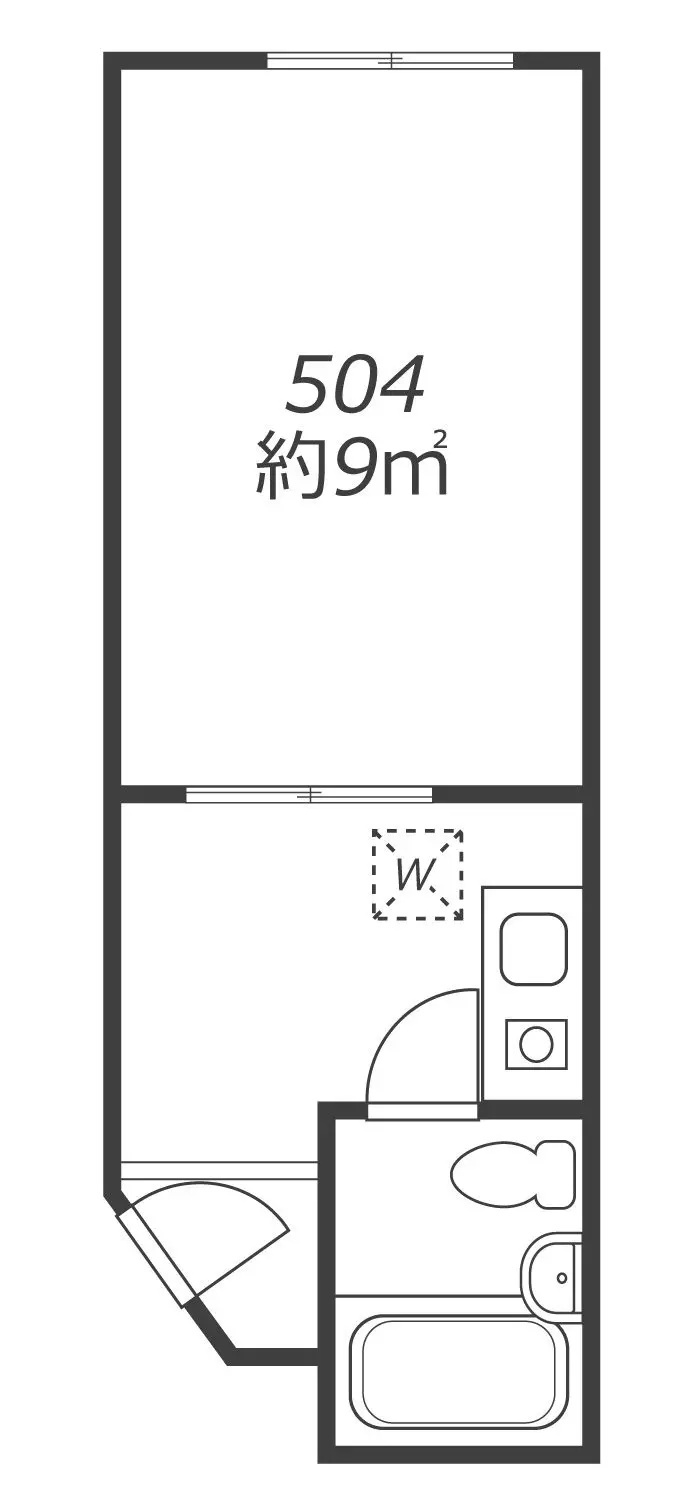 AP189 OLA COURT 西田辺(オラコート西田辺) 504の間取り|




