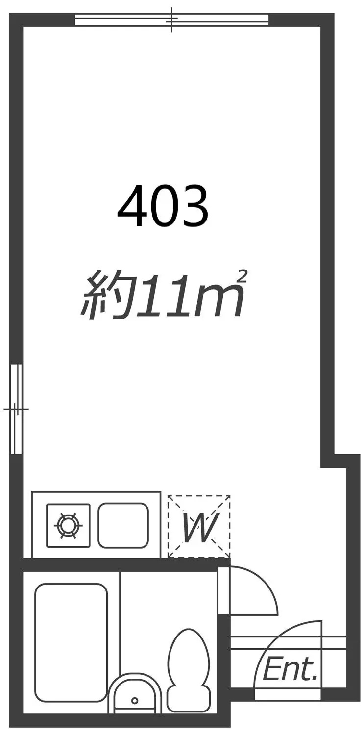 AP182 OLA COURT 西田辺 (オラコート西田辺) 403の間取り|



