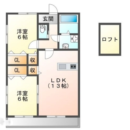 パトリ西牟田【キャッシュバック対象物件】の間取り