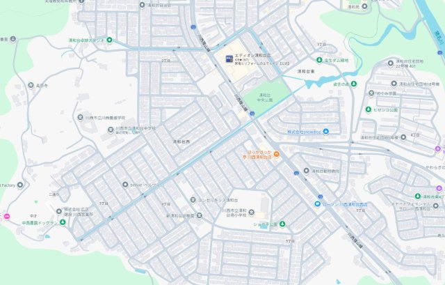 川西市清和台西　第4期　新築一戸建ての地図