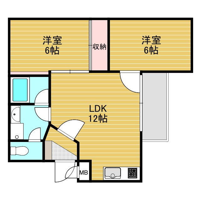 パティオ小松の間取り