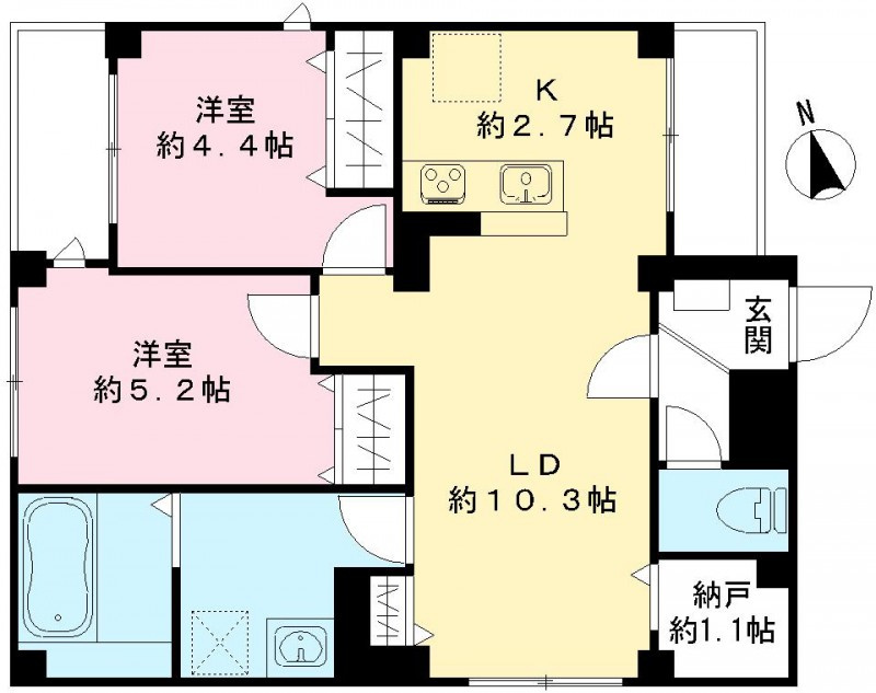 クレア　ネストの間取り