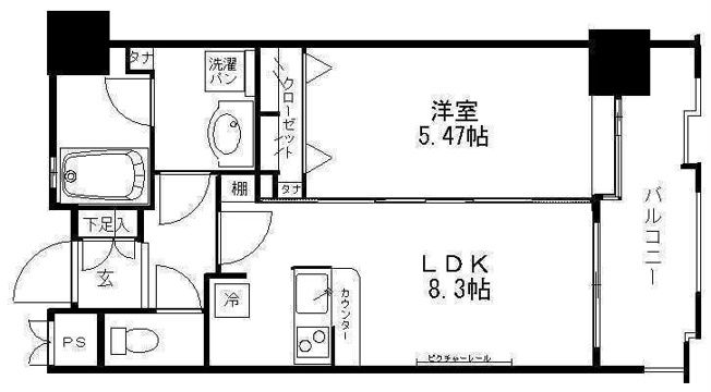 【間取り】 | 仲介手数料割引！HPに初期費用掲載！アスピーテ渡辺通