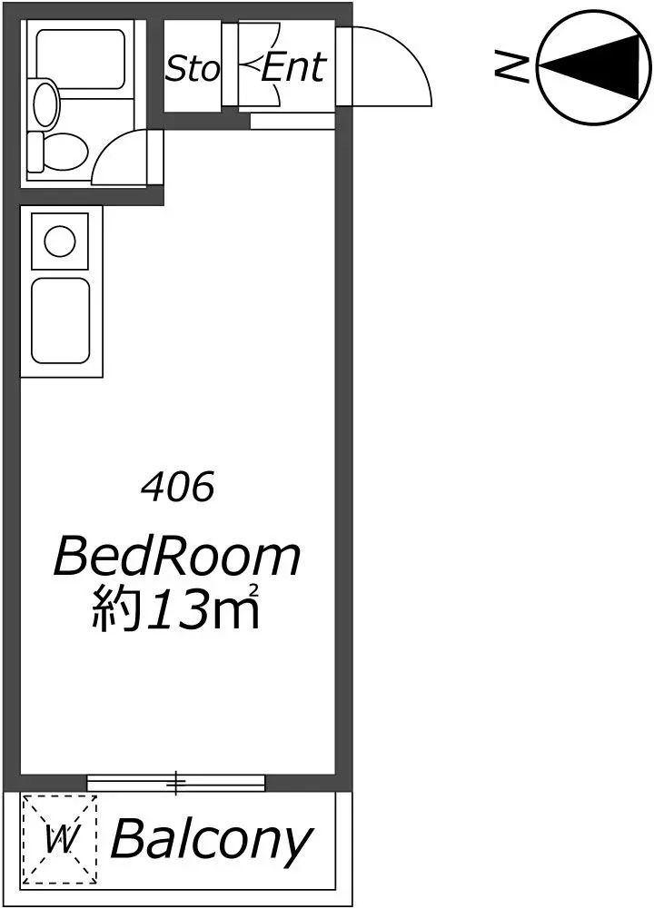 AP590 シティーテイク・エリス 406の間取り|



