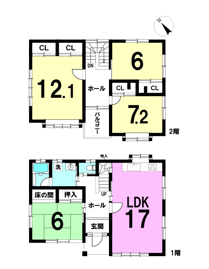 古人見町の間取り|4LDKの間取りになります。