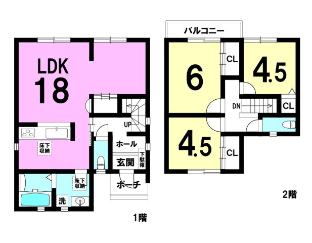 北島町の間取り|3LDKの間取りになります。