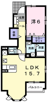 【間取り】 | ブライトフラワーＤ