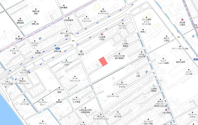 中区江並　1区画の地図