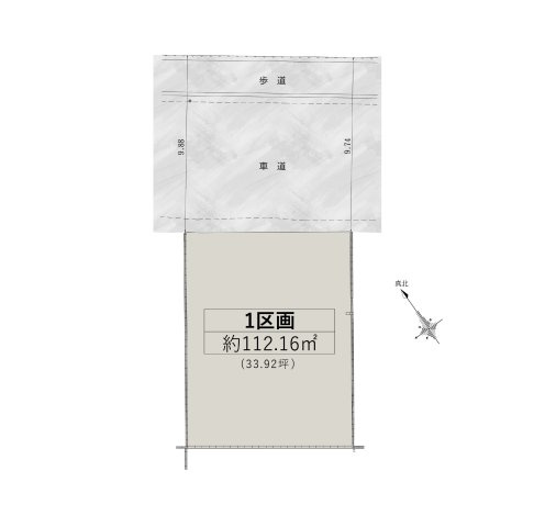 古賀市新久保1丁目第1-1棟（1号棟）の区画図|配置図（1号棟）