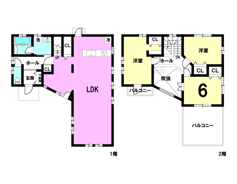 中央区 上島町の間取り|3LDKの間取りになります。
