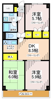 【間取り】 | グランドール武戸野