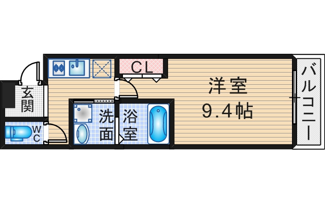 フジパレス末広町Ⅱ番館の間取り