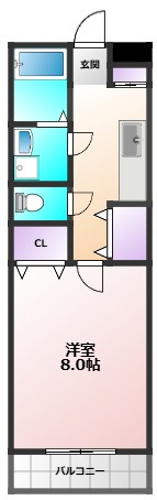 クラージュ高木 の間取り