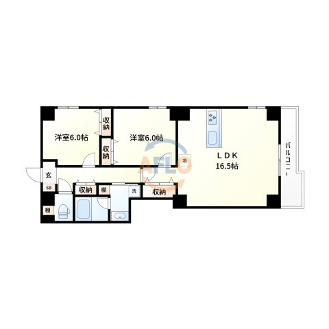 クレアーレ元町(難波元町小学校区)の間取り|クレアーレ元町(難波元町小学校区)　間取り