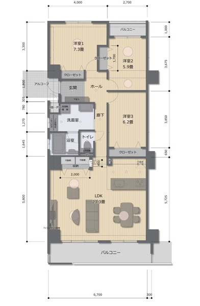 【間取り】 | アーバンコーポ八幡☆仲介手数料無料☆