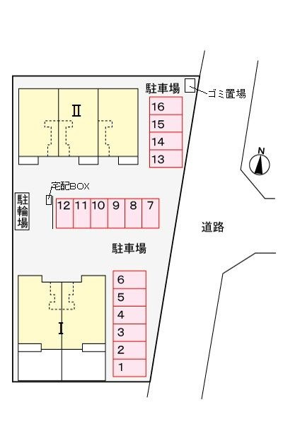 ラマニアⅠの駐車場
