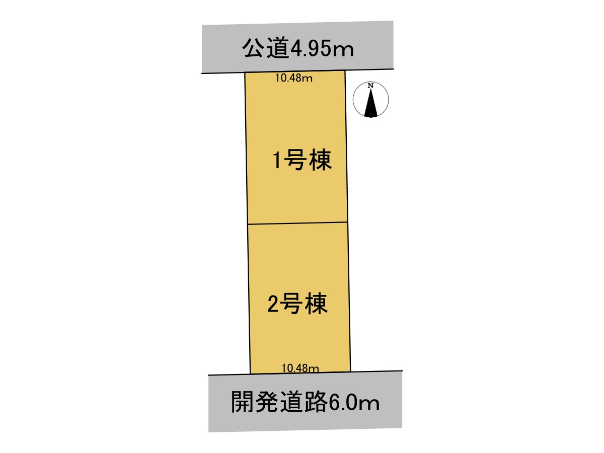 新築戸建　大垣市静里町　全2区画分譲の区画図|■区画図
■YAMADA電機の　ヤマダ不動産　株式会社リライフ　
いつでもお問合わせ下さい。