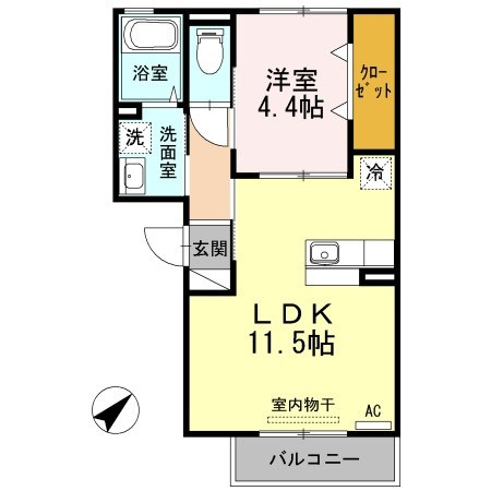 エスポワール杭瀬の間取り