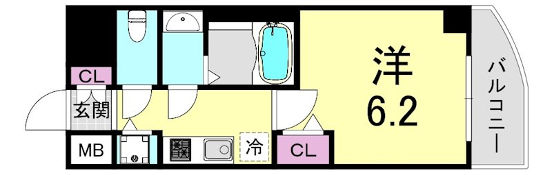 プレサンス心斎橋クオーレの間取り