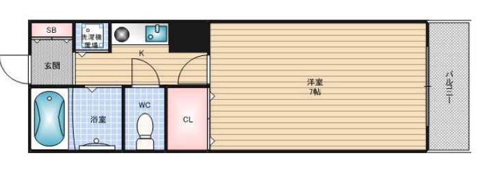 アメニティ北堀江の間取り