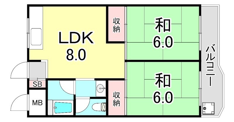 大一マンションの間取り
