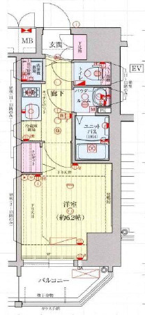 プレサンス北堀江の間取り